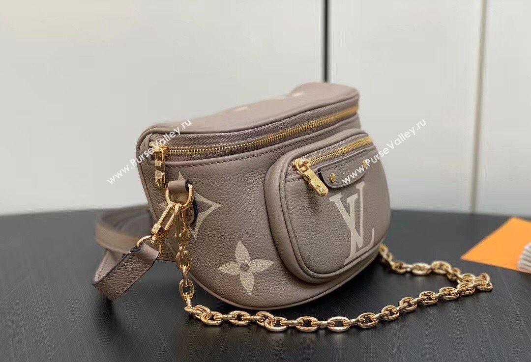 Louis Vuitton Monogram Empreinte Mini Bumbag M83219 Tourterelle Beige / Cream 2024 (kiki-24021823)