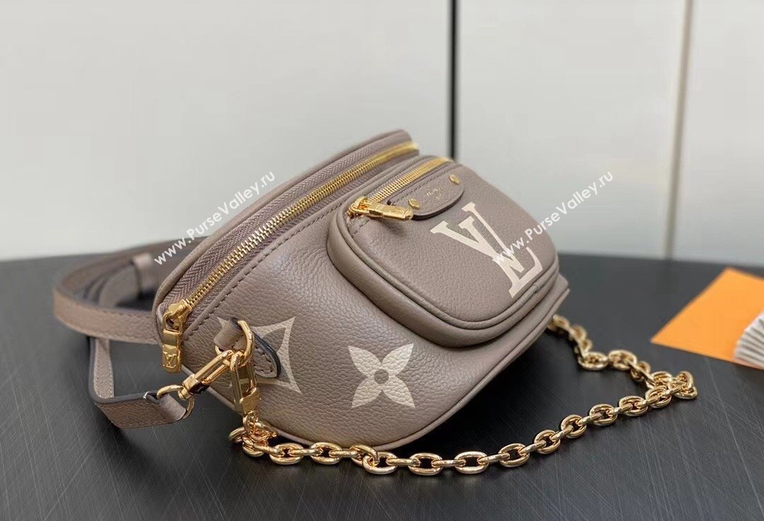 Louis Vuitton Monogram Empreinte Mini Bumbag M83219 Tourterelle Beige / Cream 2024 (kiki-24021823)