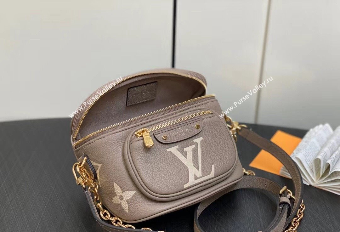 Louis Vuitton Monogram Empreinte Mini Bumbag M83219 Tourterelle Beige / Cream 2024 (kiki-24021823)