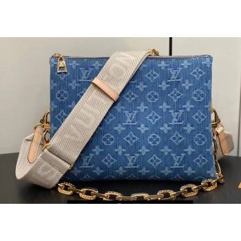 Louis Vuitton Monogram Denim Coussin PM Bag M24564 Blue New LV Remix 2024 (kiki-24020206)