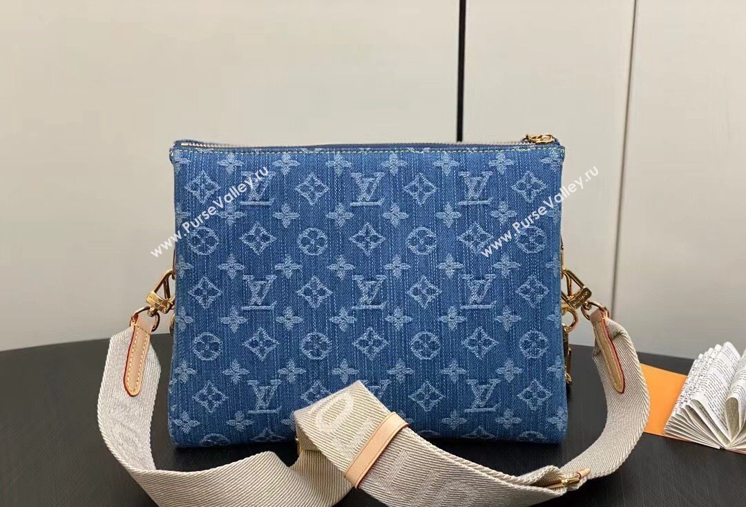 Louis Vuitton Monogram Denim Coussin PM Bag M24564 Blue New LV Remix 2024 (kiki-24020206)