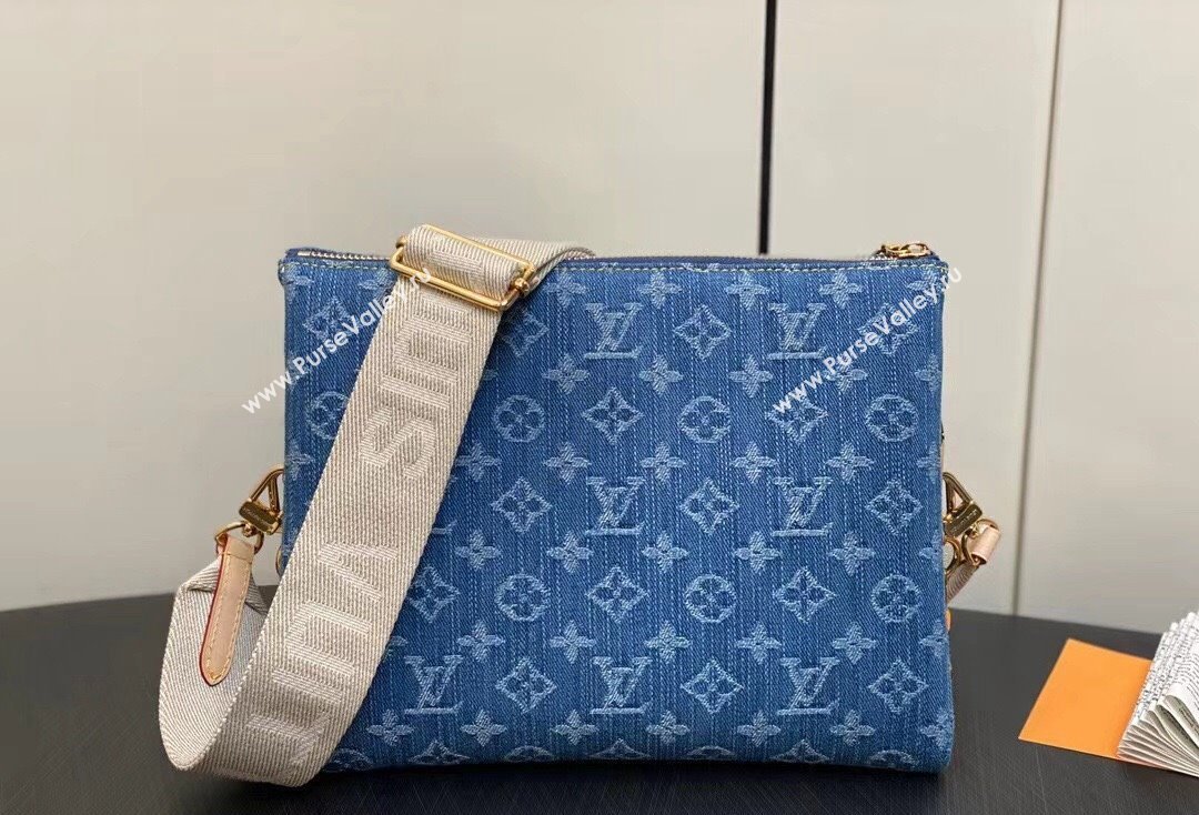 Louis Vuitton Monogram Denim Coussin PM Bag M24564 Blue New LV Remix 2024 (kiki-24020206)