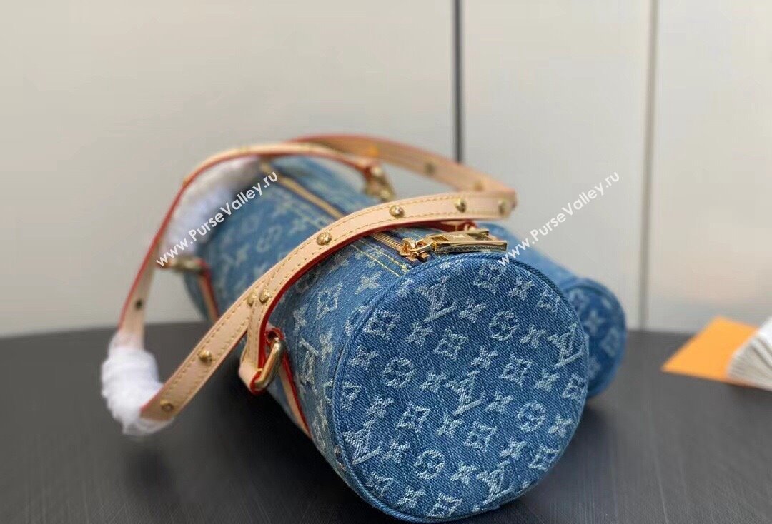 Louis Vuitton Monogram Denim Papillon Bag M46830 Blue New LV Remix 2024 (kiki-24020204)