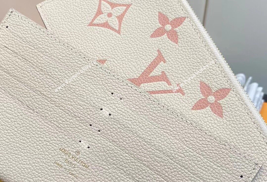 Louis Vuitton Monogram Empreinte Felicie Pochette Bag M83025 White/Pink 2024 (kiki-24021816)