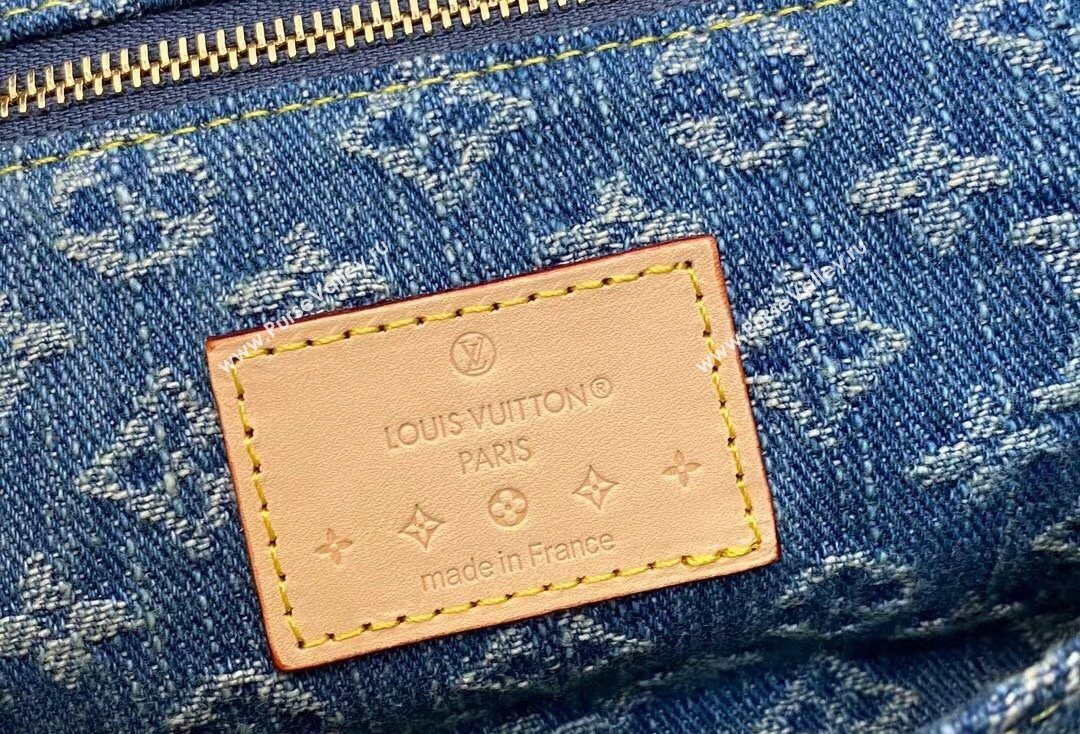 Louis Vuitton Monogram Denim Pochette Cosmétique GM Bag M24317 Blue New LV Remix 2024 (kiki-24020207)