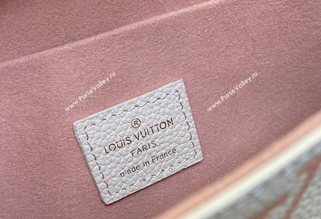 Louis Vuitton Monogram Empreinte Felicie Pochette Bag M83025 White/Pink 2024 (kiki-24021816)