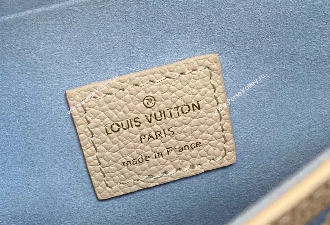 Louis Vuitton Monogram Empreinte Felicie Pochette Bag M83025 White/Blue 2024 (kiki-24021818)