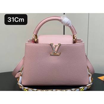 Louis Vuitton Taurillon leather Capucines MM Bag M23199 Pink 2024 (kiki-24020214)