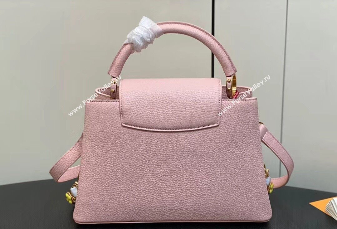 Louis Vuitton Taurillon leather Capucines MM Bag M23199 Pink 2024 (kiki-24020214)