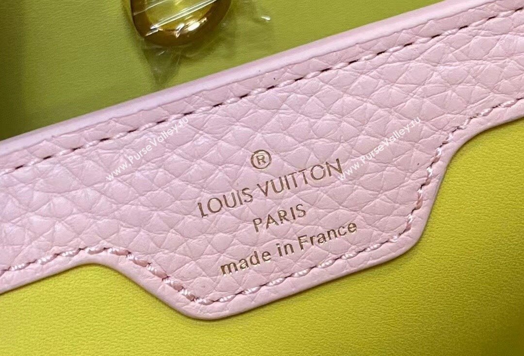 Louis Vuitton Taurillon leather Capucines MM Bag M23199 Pink 2024 (kiki-24020214)