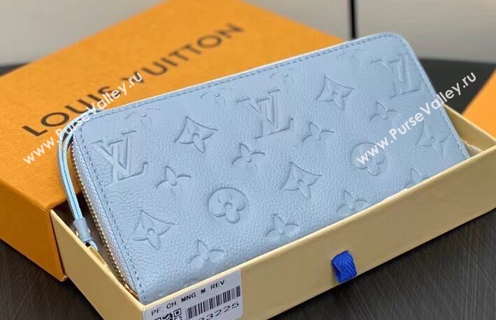 Louis Vuitton Monogram Empreinte Zippy Wallet M83225 Blue Hour 2024 (kiki-24021811)