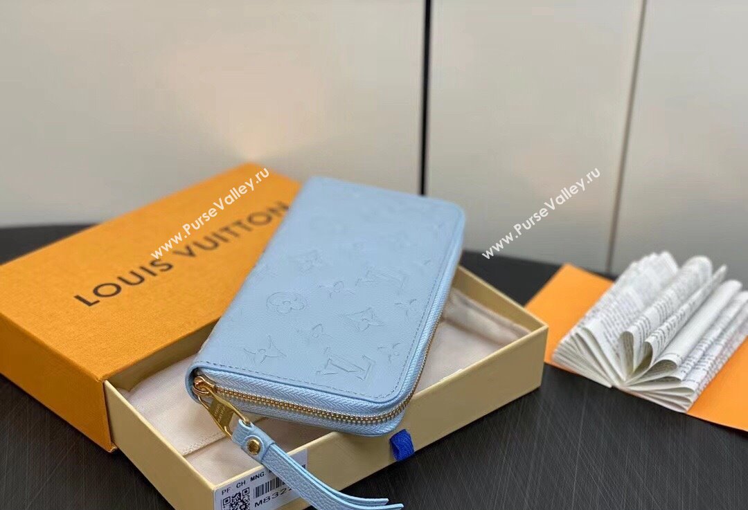 Louis Vuitton Monogram Empreinte Zippy Wallet M83225 Blue Hour 2024 (kiki-24021811)