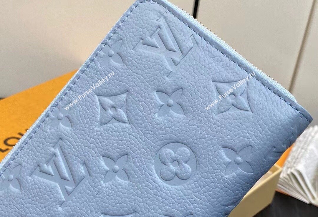 Louis Vuitton Monogram Empreinte Zippy Wallet M83225 Blue Hour 2024 (kiki-24021811)