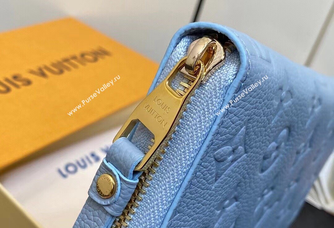 Louis Vuitton Monogram Empreinte Zippy Wallet M83225 Blue Hour 2024 (kiki-24021811)