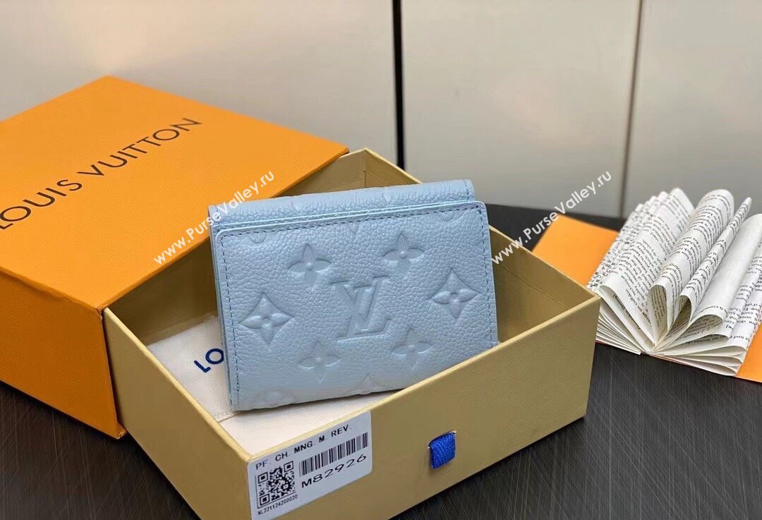 Louis Vuitton Monogram Empreinte Metis Compact Wallet M82926 Blue Hour 2024 (kiki-24021812)