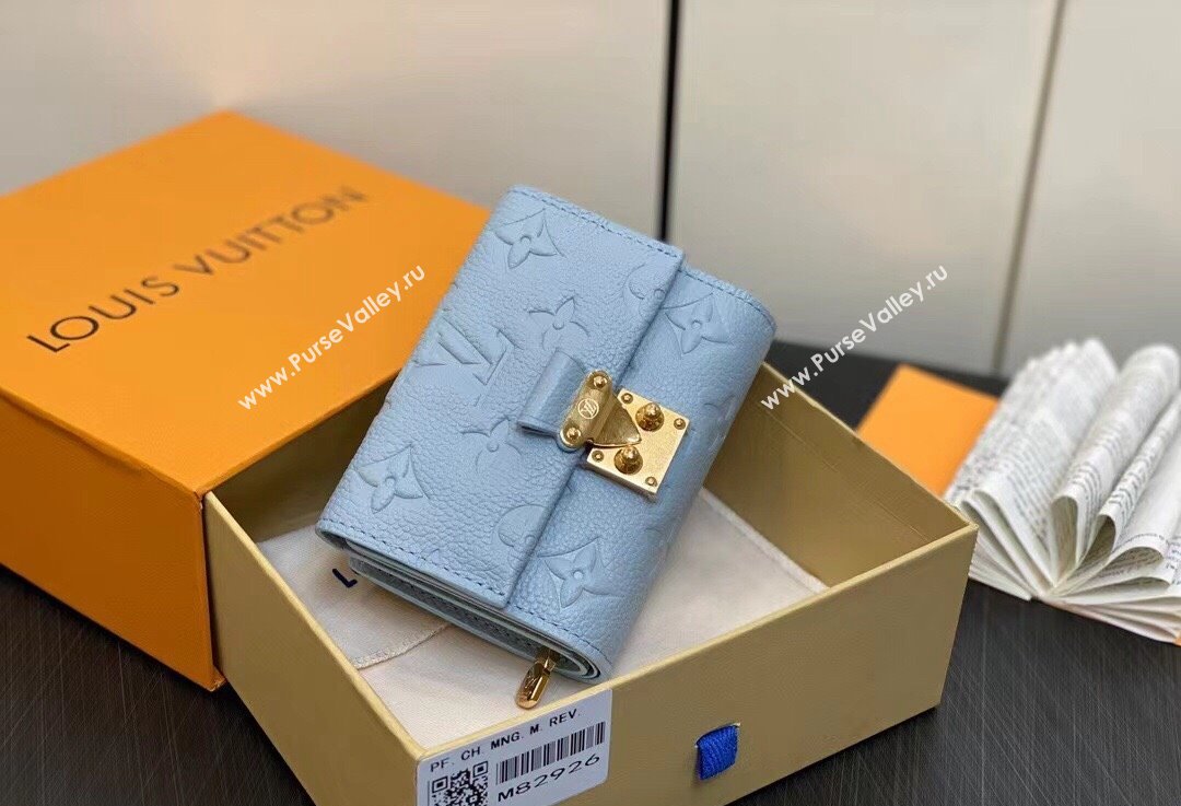 Louis Vuitton Monogram Empreinte Metis Compact Wallet M82926 Blue Hour 2024 (kiki-24021812)