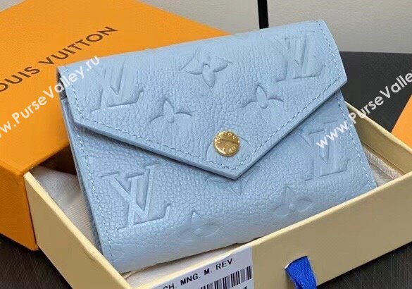 Louis Vuitton Monogram Empreinte Victorine Wallet M83271 Blue Hour 2024 (kiki-24021813)