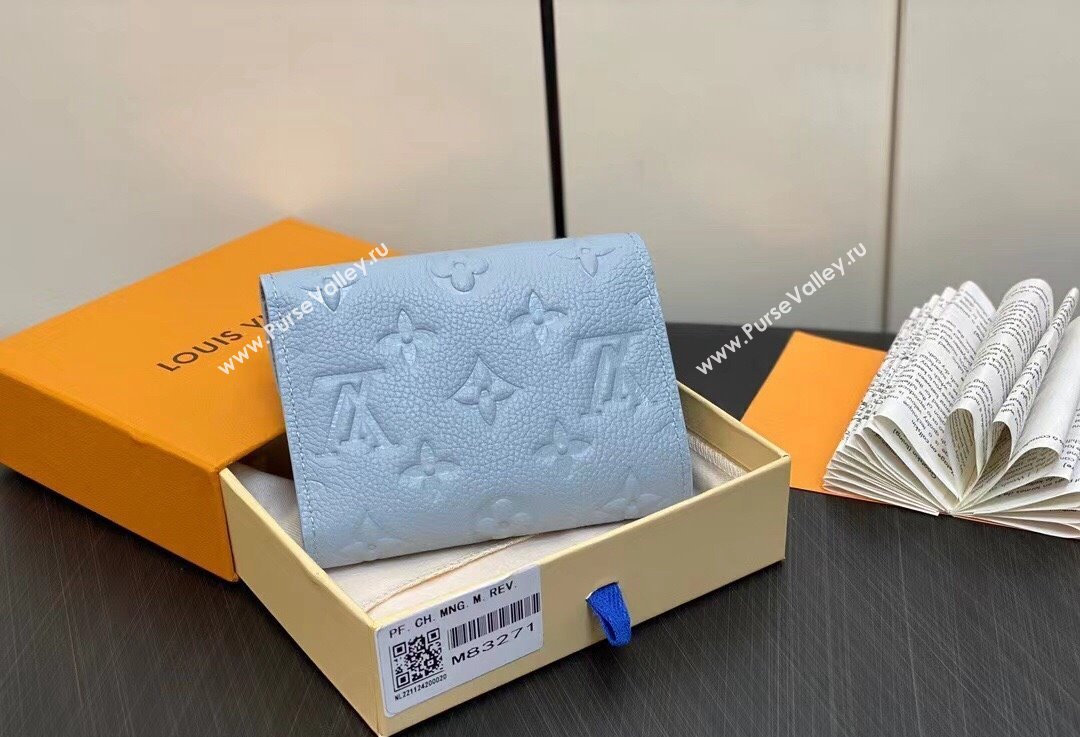 Louis Vuitton Monogram Empreinte Victorine Wallet M83271 Blue Hour 2024 (kiki-24021813)