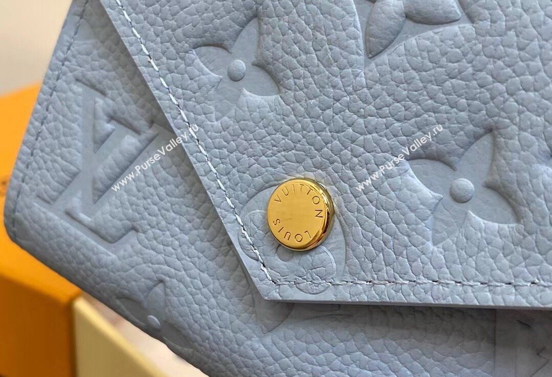 Louis Vuitton Monogram Empreinte Victorine Wallet M83271 Blue Hour 2024 (kiki-24021813)