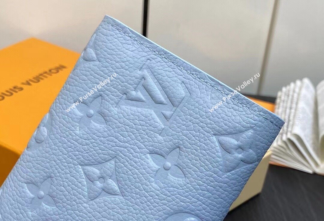 Louis Vuitton Monogram Empreinte Victorine Wallet M83271 Blue Hour 2024 (kiki-24021813)