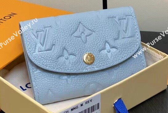 Louis Vuitton Monogram Empreinte Rosalie Coin Purse M83231 Blue Hour 2024 (kiki-24021814)