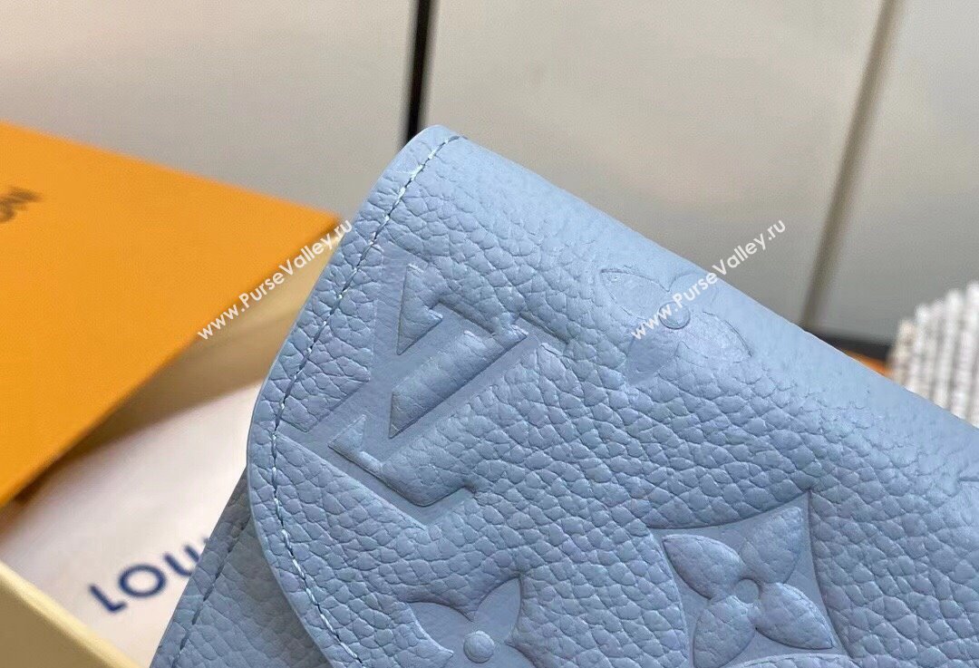 Louis Vuitton Monogram Empreinte Rosalie Coin Purse M83231 Blue Hour 2024 (kiki-24021814)