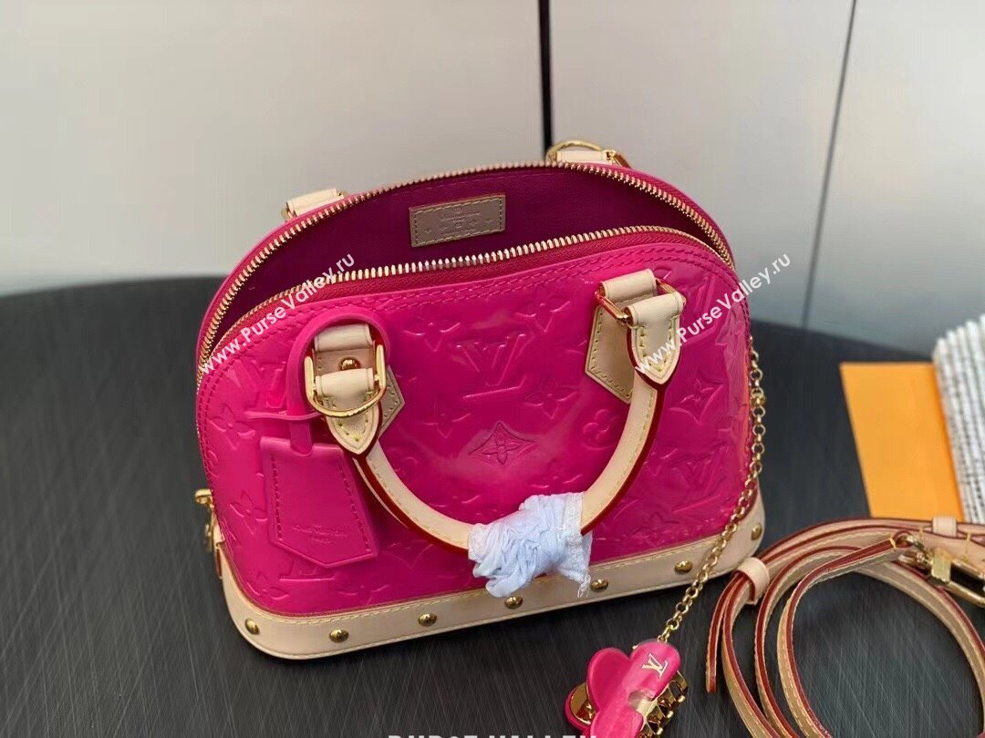 Louis Vuitton Monogram Vernis Alma BB Bag New LV Remix M90611 Neon Pink 2024 (kiki-24020203)