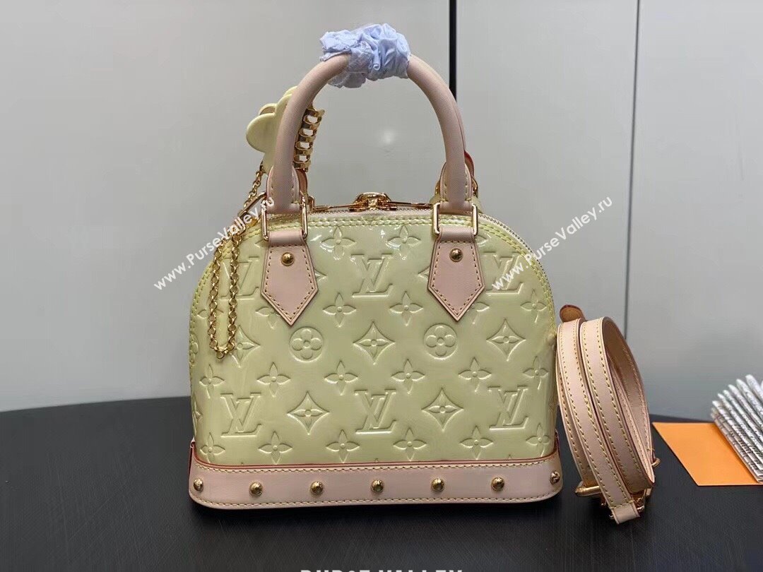 Louis Vuitton Monogram Vernis Alma BB Bag New LV Remix M24063 Chic and Yellow 2024 (kiki-24020201)