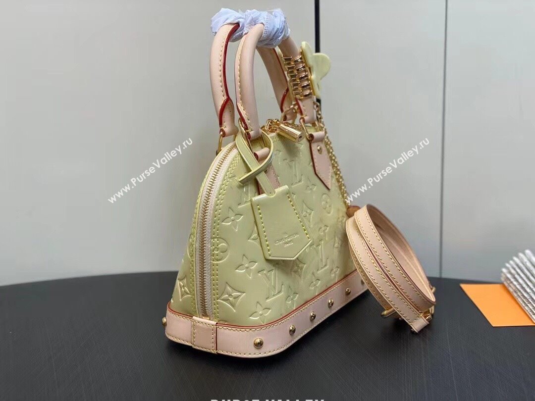 Louis Vuitton Monogram Vernis Alma BB Bag New LV Remix M24063 Chic and Yellow 2024 (kiki-24020201)