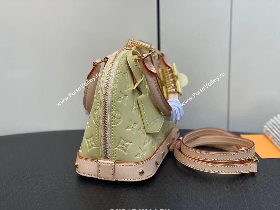 Louis Vuitton Monogram Vernis Alma BB Bag New LV Remix M24063 Chic and Yellow 2024 (kiki-24020201)