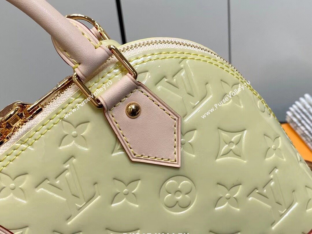 Louis Vuitton Monogram Vernis Alma BB Bag New LV Remix M24063 Chic and Yellow 2024 (kiki-24020201)
