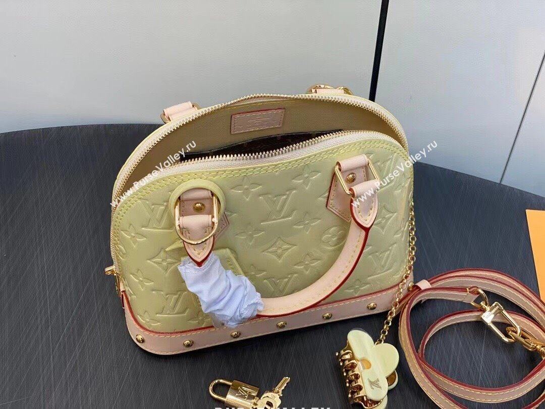 Louis Vuitton Monogram Vernis Alma BB Bag New LV Remix M24063 Chic and Yellow 2024 (kiki-24020201)