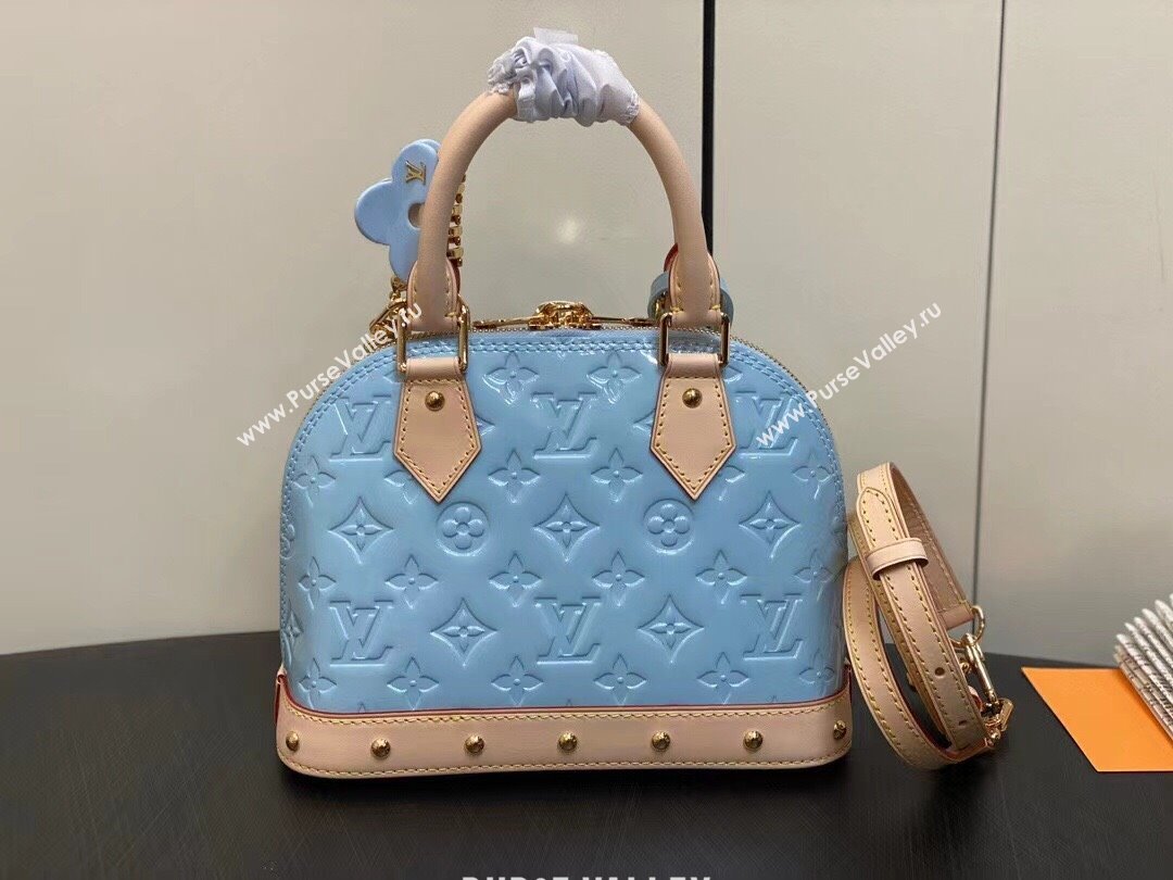 Louis Vuitton Monogram Vernis Alma BB Bag New LV Remix M24062 Sky 2024 (kiki-24020202)