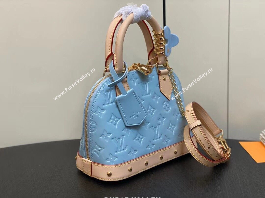 Louis Vuitton Monogram Vernis Alma BB Bag New LV Remix M24062 Sky 2024 (kiki-24020202)