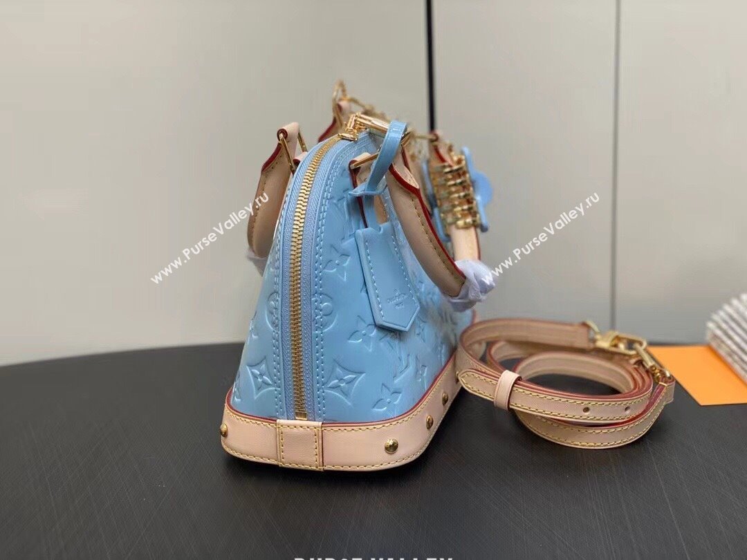 Louis Vuitton Monogram Vernis Alma BB Bag New LV Remix M24062 Sky 2024 (kiki-24020202)