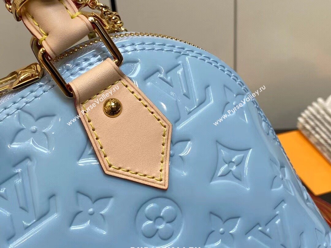 Louis Vuitton Monogram Vernis Alma BB Bag New LV Remix M24062 Sky 2024 (kiki-24020202)