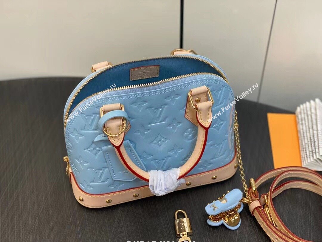 Louis Vuitton Monogram Vernis Alma BB Bag New LV Remix M24062 Sky 2024 (kiki-24020202)