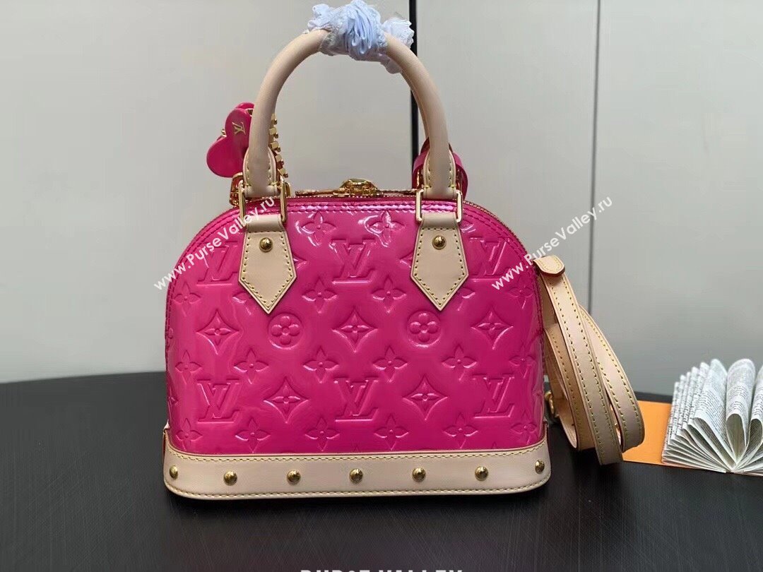 Louis Vuitton Monogram Vernis Alma BB Bag New LV Remix M90611 Neon Pink 2024 (kiki-24020203)