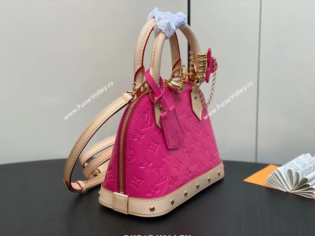 Louis Vuitton Monogram Vernis Alma BB Bag New LV Remix M90611 Neon Pink 2024 (kiki-24020203)