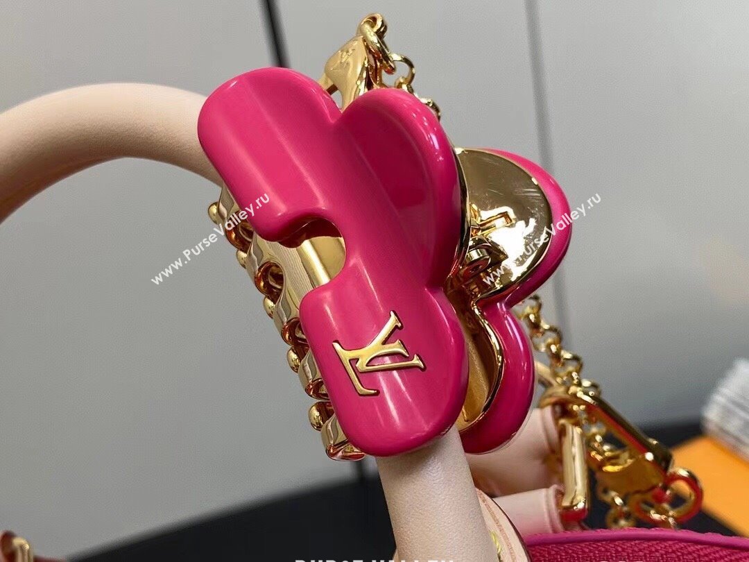 Louis Vuitton Monogram Vernis Alma BB Bag New LV Remix M90611 Neon Pink 2024 (kiki-24020203)