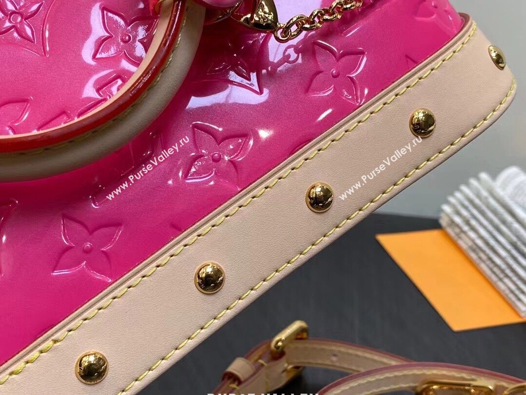 Louis Vuitton Monogram Vernis Alma BB Bag New LV Remix M90611 Neon Pink 2024 (kiki-24020203)