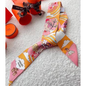 Hermes Twilly Silk Scarf 5x86cm 240221 23 2024 (shishang-24022123)