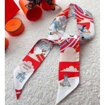 Hermes Twilly Silk Scarf 5x86cm 240221 25 2024 (shishang-24022125)
