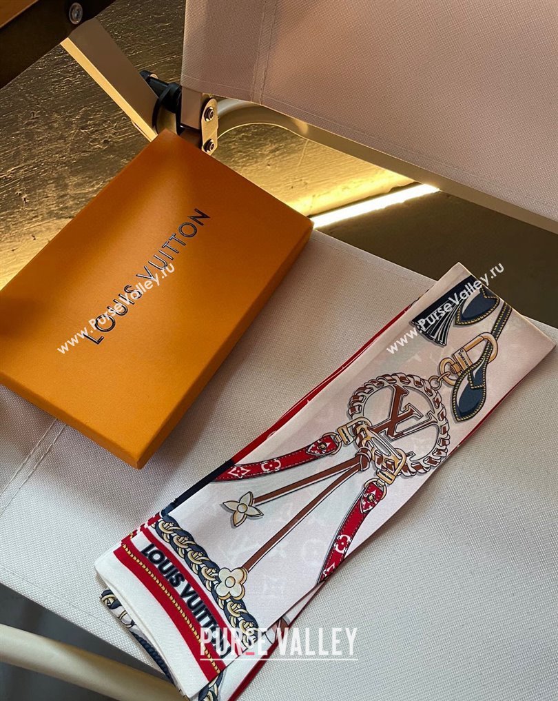 Louis Vuitton Mix and Straps Bandeau M78498 Red 8x120cm 2024 (shishang-240221c17)