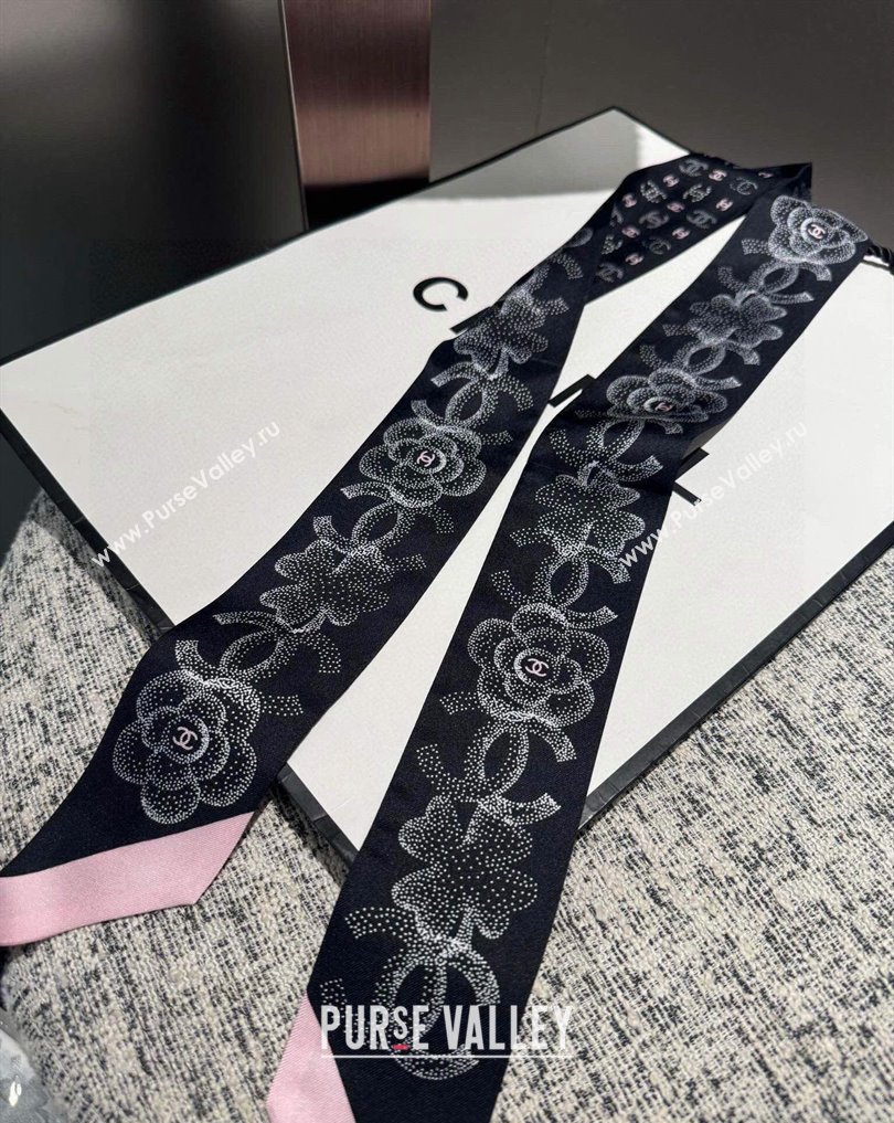 Chanel Silk Twill Slim Bandeau Scarf 240221 03 2024 (shishang-240221c03)