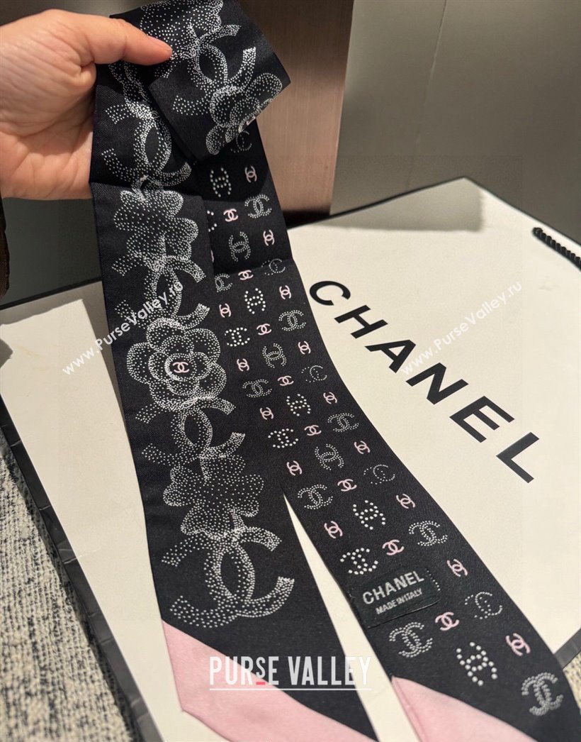 Chanel Silk Twill Slim Bandeau Scarf 240221 03 2024 (shishang-240221c03)