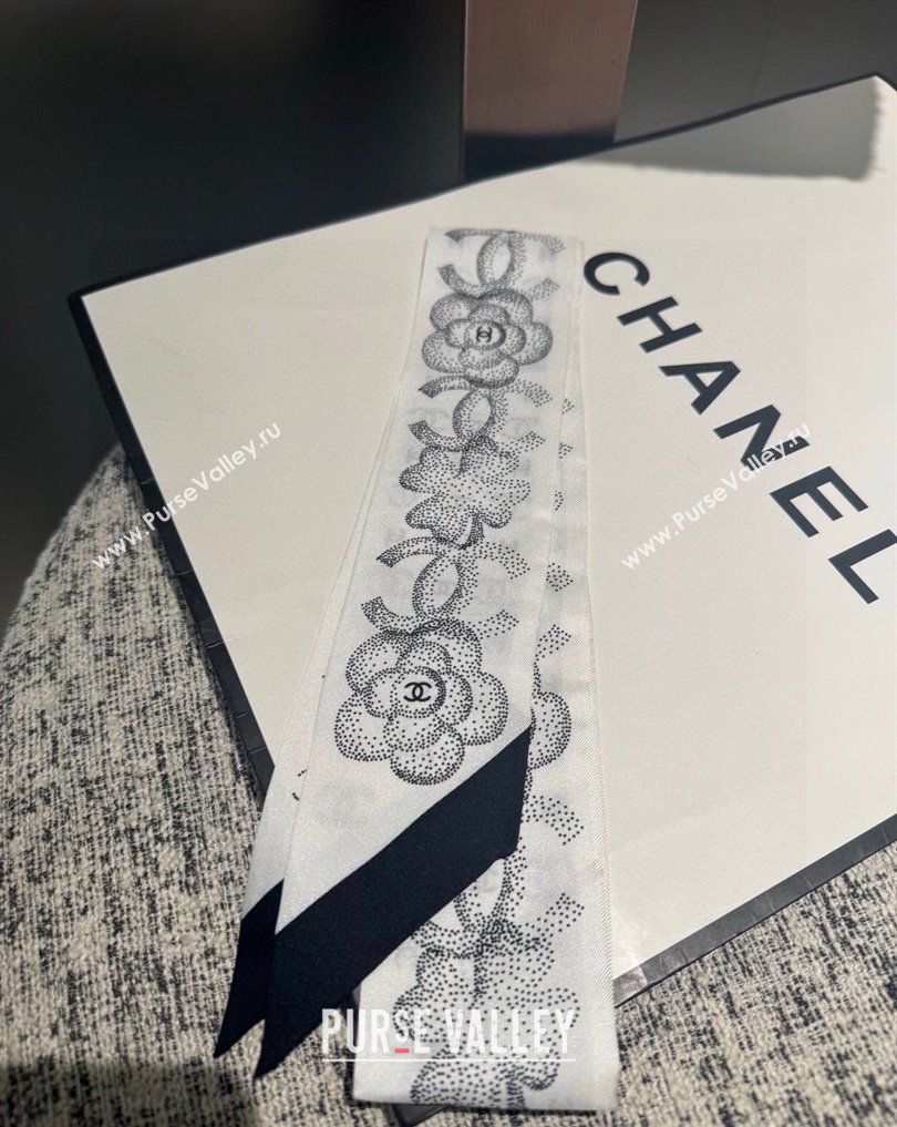 Chanel Silk Twill Slim Bandeau Scarf 240221 04 2024 (shishang-240221c04)