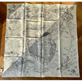 Hermes scarf 90x90cm in silk twill Top Quality 10 2024 (wtz-24022210)
