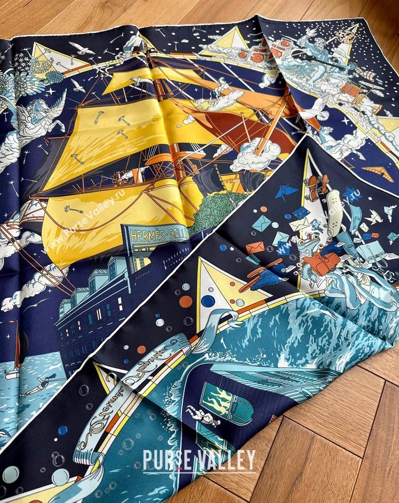 Hermes scarf 90x90cm in silk twill Top Quality 15 2024 (wtz-24022215)