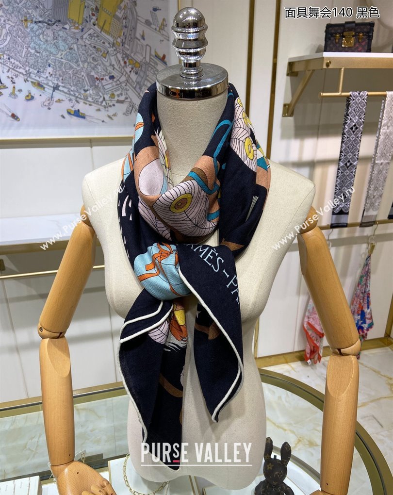 Hermes Shawl 140 Scarf in cashmere and silk 140x140cm Top Quality 109 2024 (wtz-240223109)